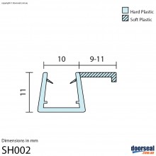 SH002 Shower Screen Seal (10mm glass)